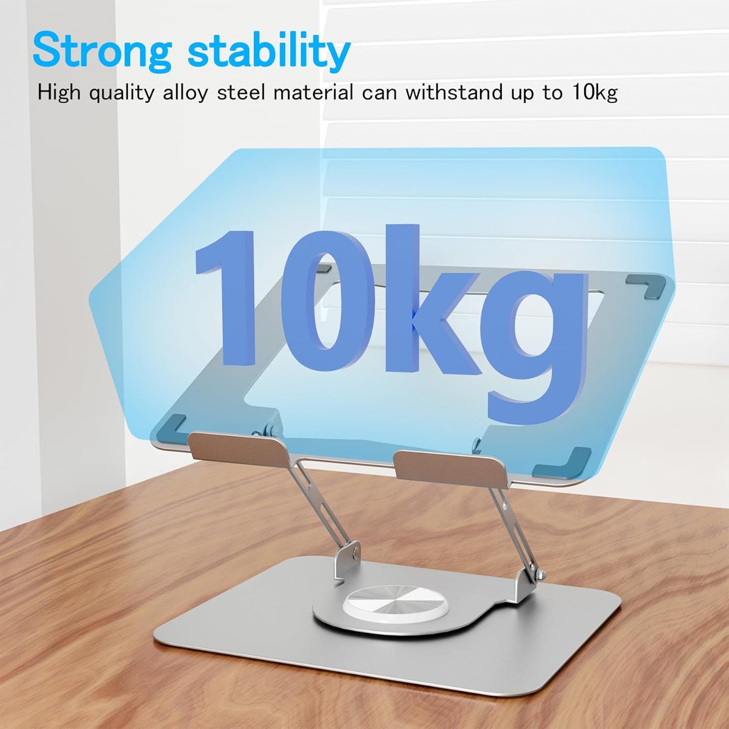 Adjustable Computer Stand, Ergonomic Riser with 360° Rotating Base